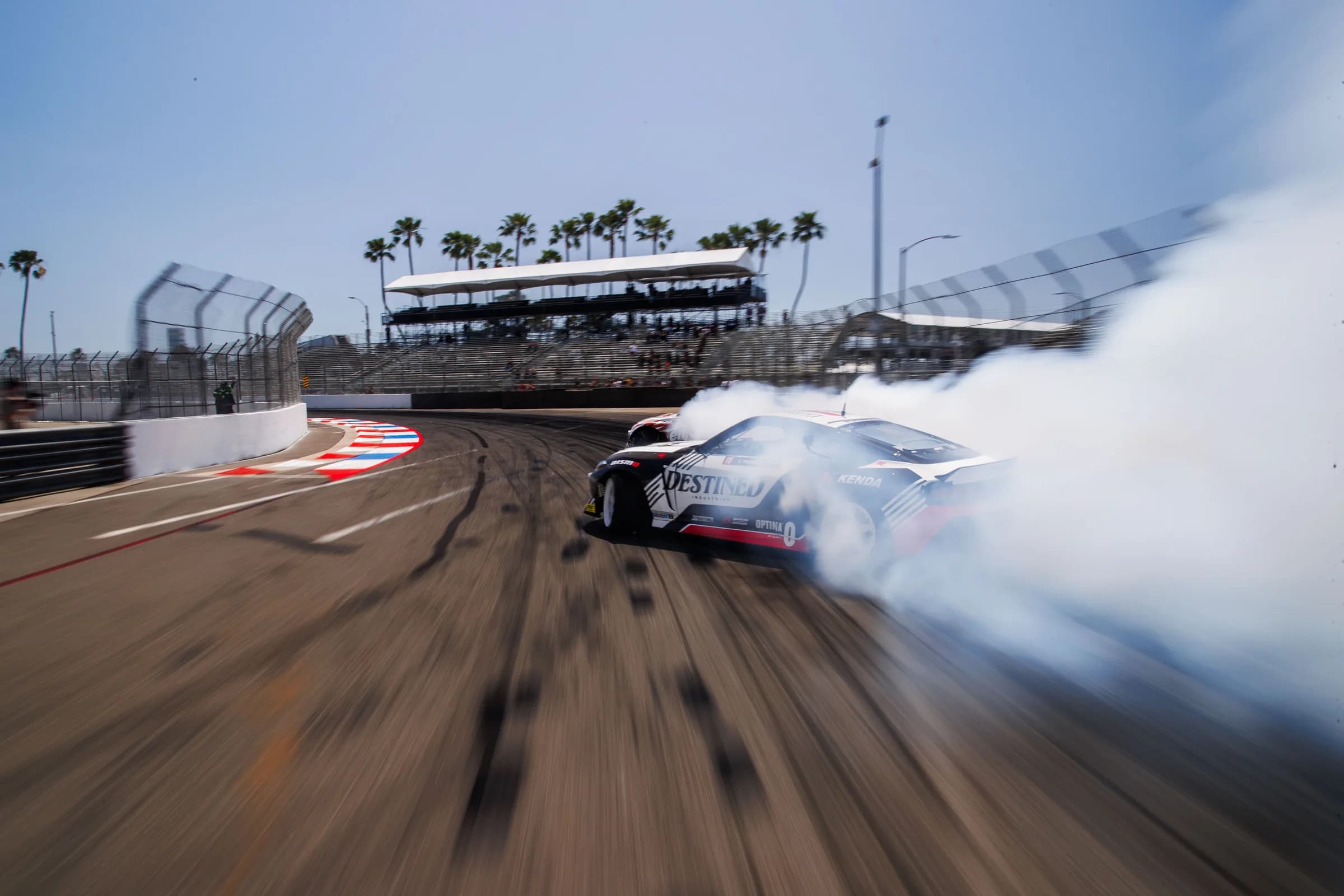 Massive smoke trail on track
